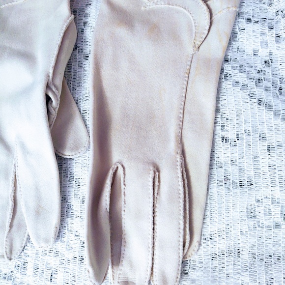 LADIES VINTAGE CRESCENDOE LEATHER TAILORED ALL COTTON FASHION DRIVING GLOVES 7 - Picture 2 of 10